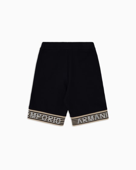 Armani Bermudas Con Banda Con Logotipo