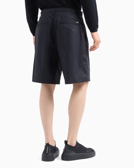 Armani Bermudas De Algodón Pima Con Cinturón