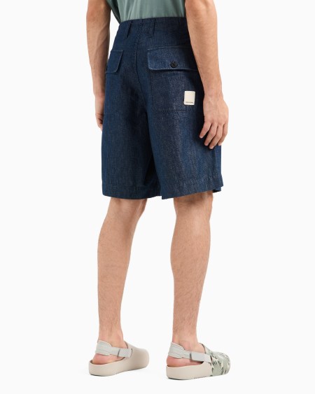 Armani Bermudas De Denim Cambray Cápsula Peace ASV