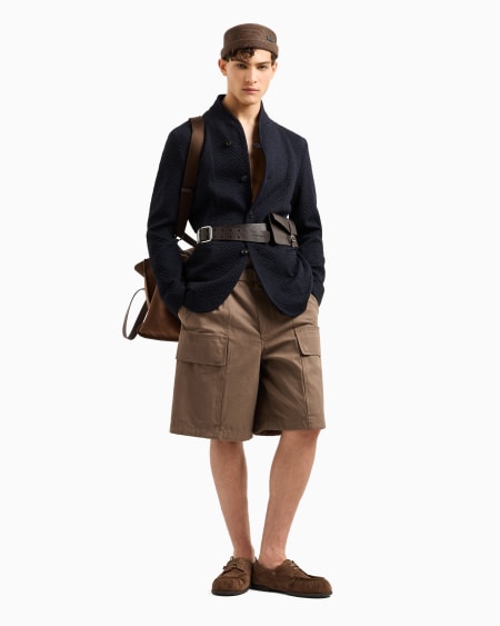 Armani Bermudas Tipo Cargo De Algodón