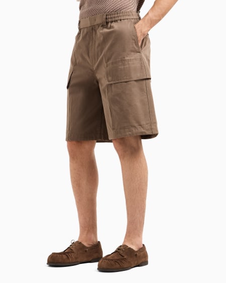 Armani Bermudas Tipo Cargo De Algodón