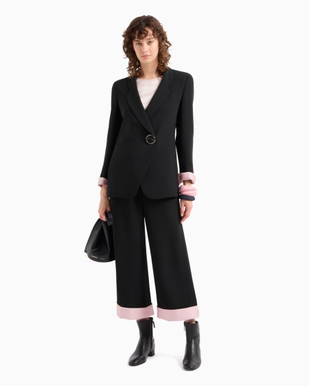 Armani Blazer De Crepé De Cady Con Cierre Joya