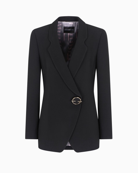 Armani Blazer de crepé de cady con cierre joya
