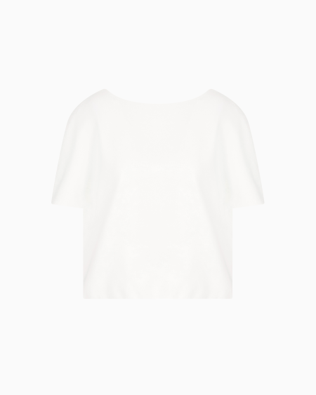 Armani Blusa de cady técnico con bajo fruncido