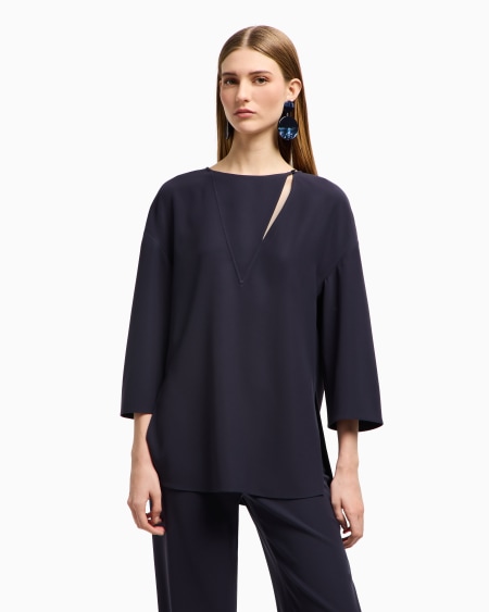 Armani Blusa De Cady Técnico Cortado A Láser