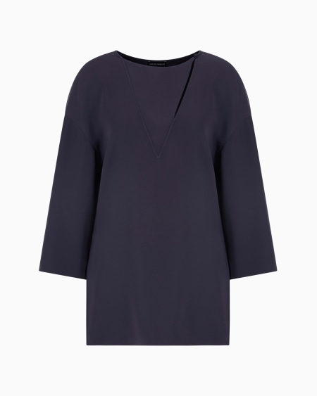 Armani Blusa de cady técnico cortado a láser