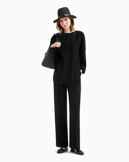 Armani Blusa De Cady Técnico Cortado A Láser