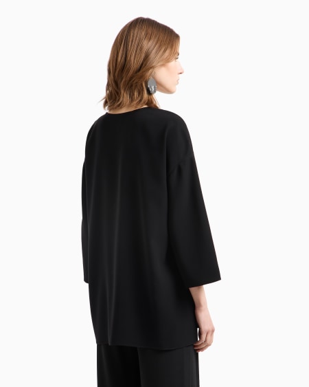 Armani Blusa De Cady Técnico Cortado A Láser