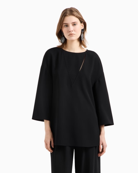 Armani Blusa De Cady Técnico Cortado A Láser