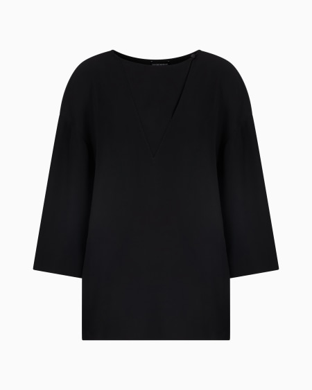 Armani Blusa de cady técnico cortado a láser