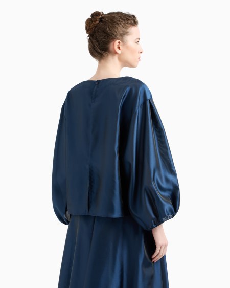 Armani Blusa De Muselina Técnica