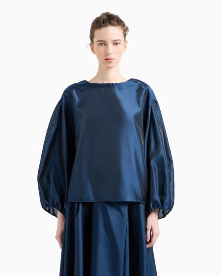 Armani Blusa De Muselina Técnica