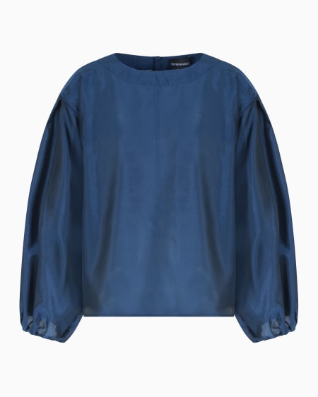 Armani Blusa De Muselina Técnica