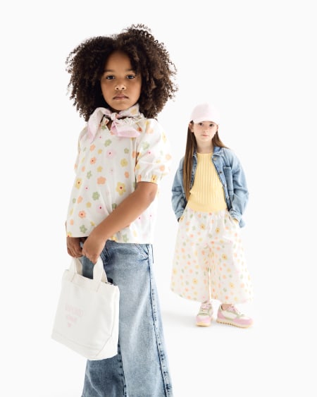 Armani Blusa De Popelina Con Estampado Integral