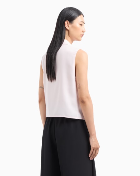 Armani Blusa Sin Mangas De Crepé Fluido
