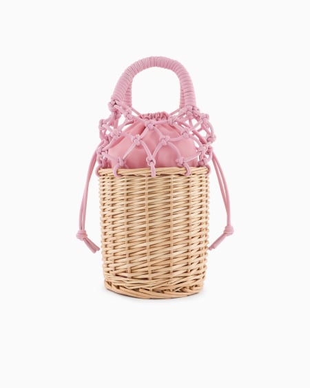 Armani Bolso Cubo De Mimbre Trenzado