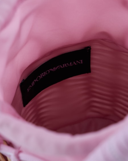 Armani Bolso Cubo De Mimbre Trenzado