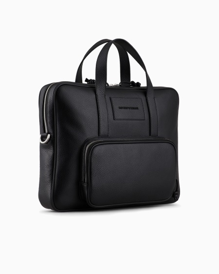 Armani Bolso Modelo Business De Piel Abatanada