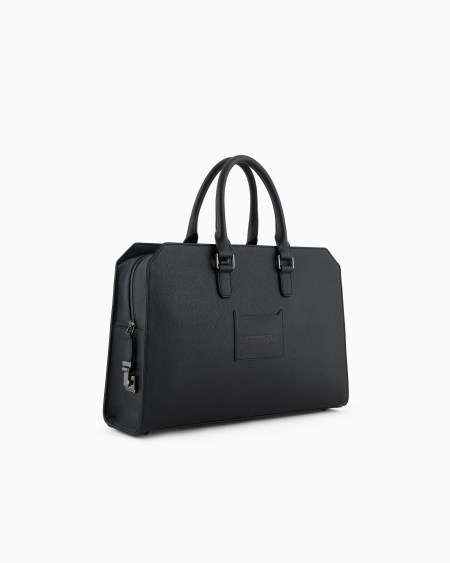 Armani Bolso Modelo Business De Piel Abatanada