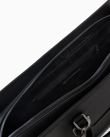 Armani Bolso Modelo Business De Piel Abatanada