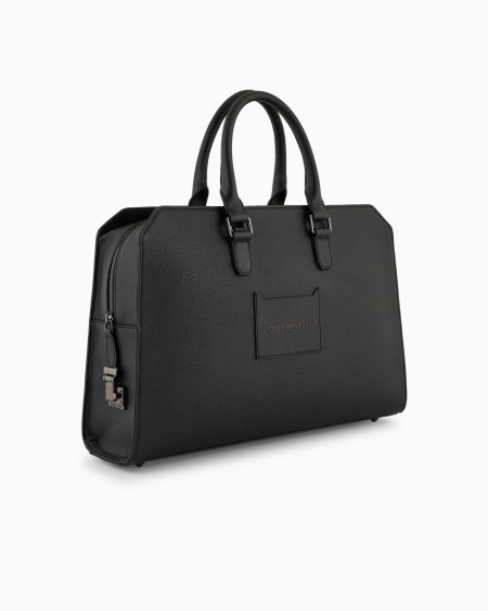 Armani Bolso Modelo Business De Piel Abatanada