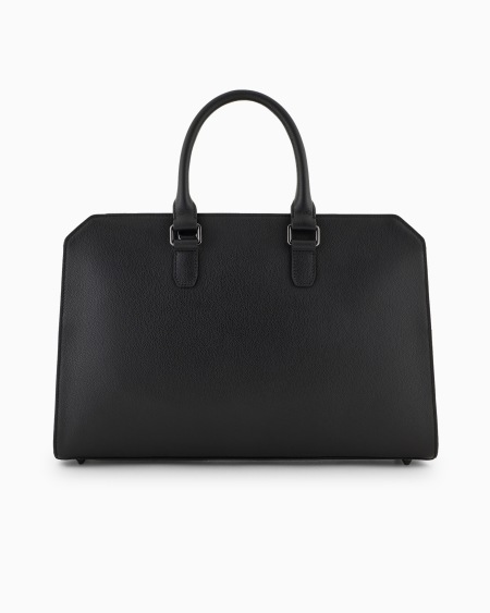 Armani Bolso Modelo Business De Piel Abatanada