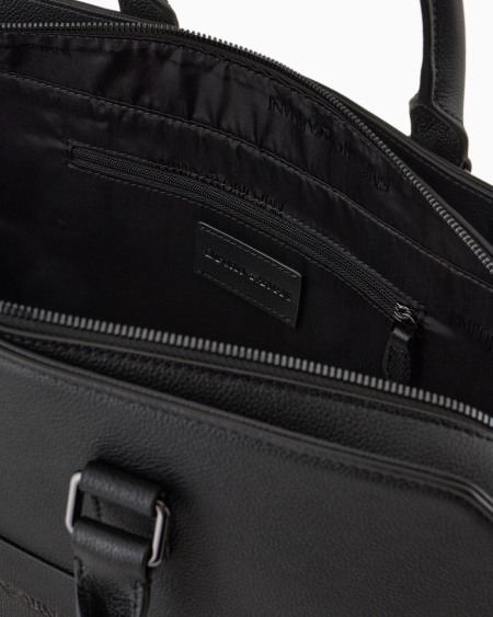 Armani Bolso Modelo Business De Piel Abatanada