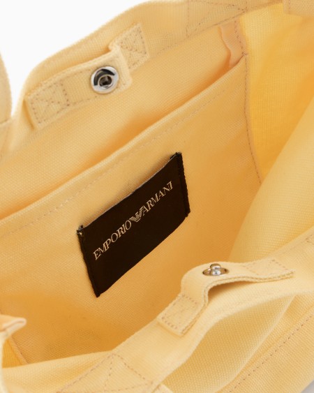 Armani Bolso Shopper De Lona Con Logotipo Bordado