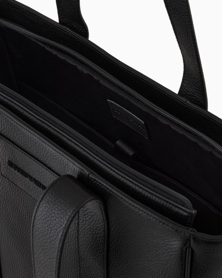 Armani Bolso Shopper De Piel Abatanada