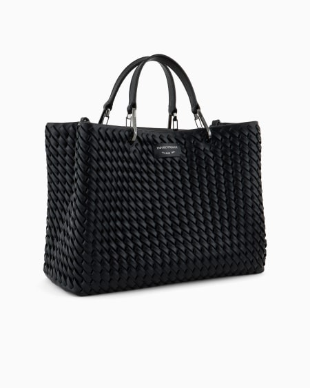 Armani Bolso Shopper MyEA Mediano En Piel Trenzada