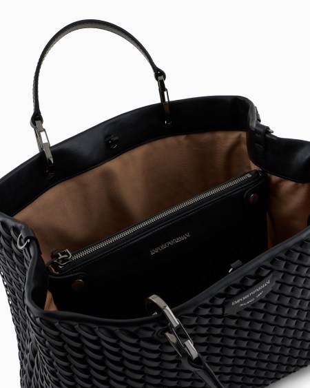 Armani Bolso Shopper MyEA Mediano En Piel Trenzada