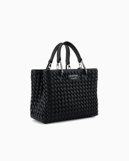 Armani Bolso Shopper MyEA Pequeño En Piel Trenzada