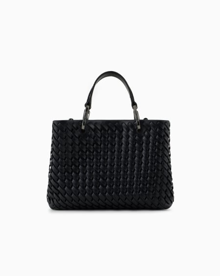 Armani Bolso Shopper MyEA Pequeño En Piel Trenzada