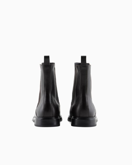 Armani Botín Bajo Chelsea De Cuero Plena Flor