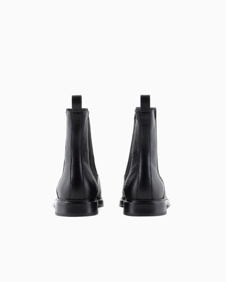 Armani Botín Bajo Chelsea De Cuero Plena Flor