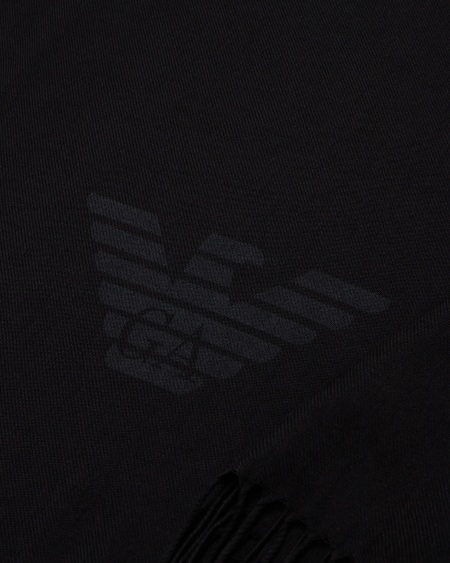 Armani Bufanda Con Flecos Y Estampado De águila