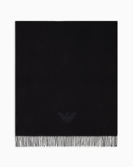 Armani Bufanda con flecos y estampado de águila