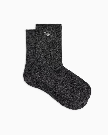 Armani Calcetines de lúrex con águila de tachuelas