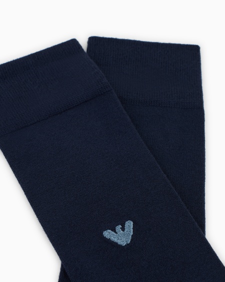 Armani Calcetines De Viscosa Con águila Bordada