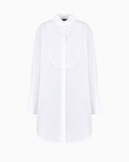 Armani Camisa Ancha De Algodón Con Plastrón