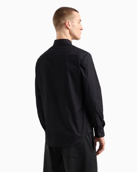 Armani Camisa Con Estampado Integral Flocado