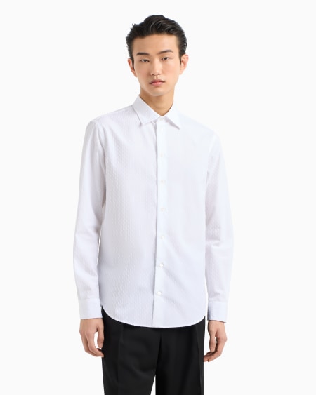 Armani Camisa Con Estampado Integral Flocado