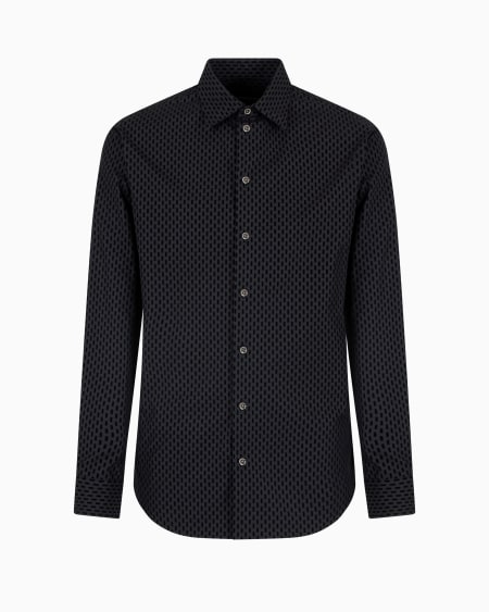 Armani Camisa Con Estampado Integral Flocado