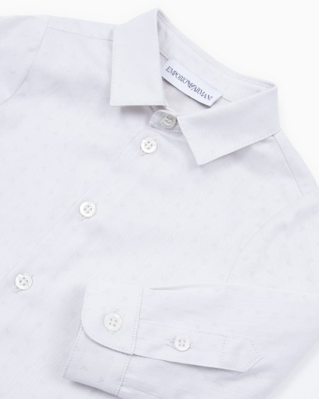 Armani Camisa Con Motivo Integral De Microáguilas