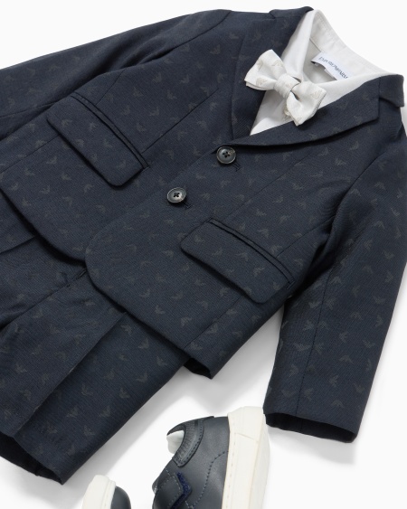 Armani Camisa Con Motivo Integral De Microáguilas