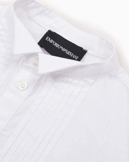 Armani Camisa De Algodón Con Bordado De águila