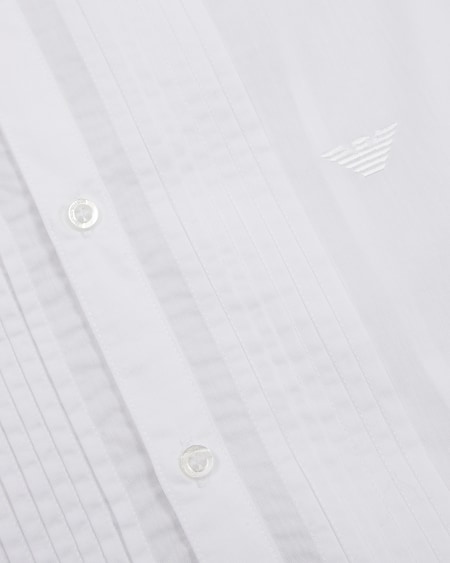 Armani Camisa De Algodón Con Bordado De águila