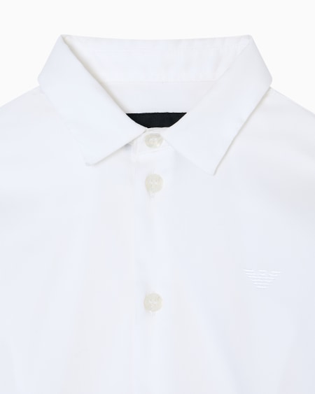 Armani Camisa De Algodón Con Bordado De águila