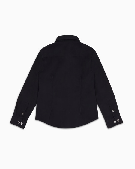 Armani Camisa De Algodón Con Bordado De águila