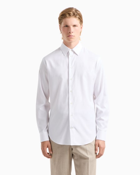 Armani Camisa De Algodón Con Estructura